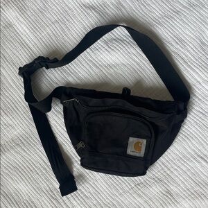 Carhartt Black Belt Bag with Front Zip Pocket